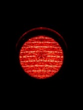 Red light, stop, stopped, no go